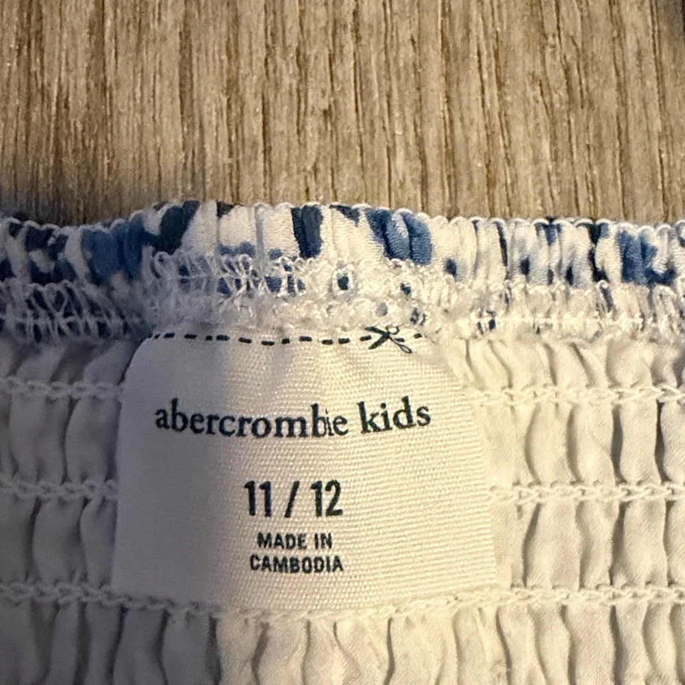 abercrombie kids White dress with Blue Accent